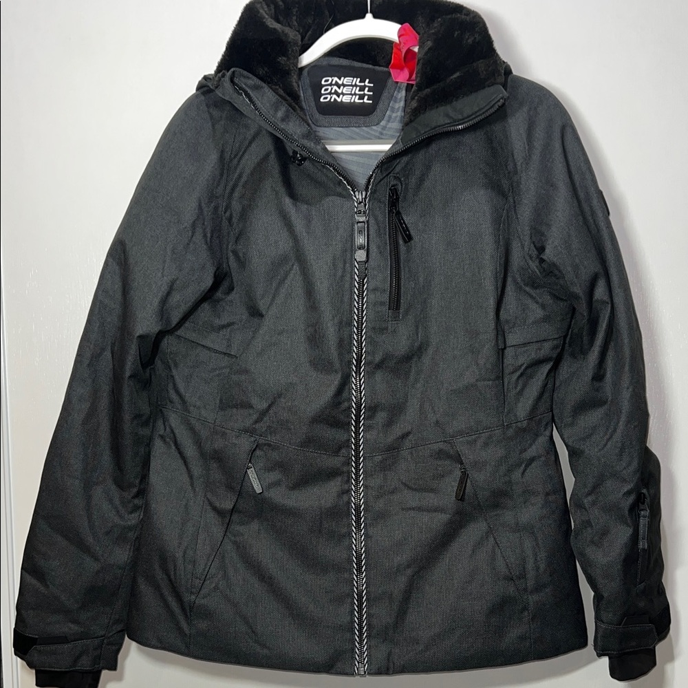 O'Neill Girls Large (12/14) Charcoal Ski Jacket
